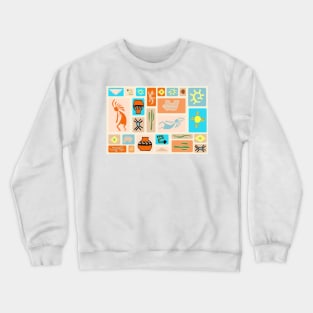 Southwestern Panel - Sand Crewneck Sweatshirt